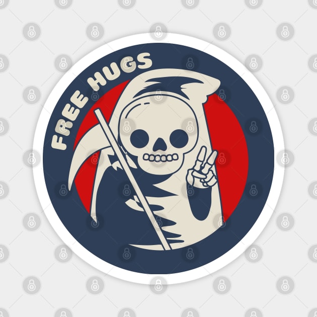 Free Hugs Grim Reaper Magnet by M n' Emz Studio